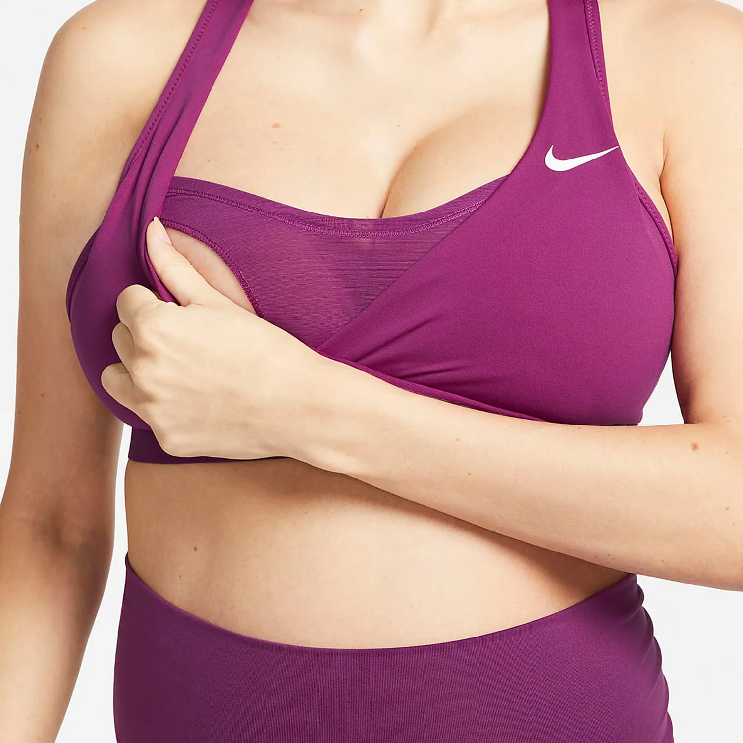 Фото Оригинальное женское нижнее белье Nike SWOOSH для беременных, серия DQ8008-503, для спорта и отдыха. №3