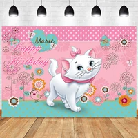 the aristocats marie cat photo backdrop girls baby shower 1st happy birthday party photograph background banner decoration