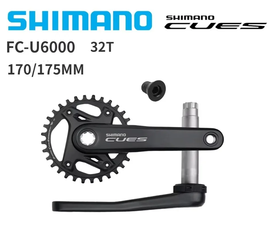 SHIMANO CUES FC-U6000 9/10/11 скоростей шатуны для MTB велосипеда 170/175 мм набор шатунов 32T