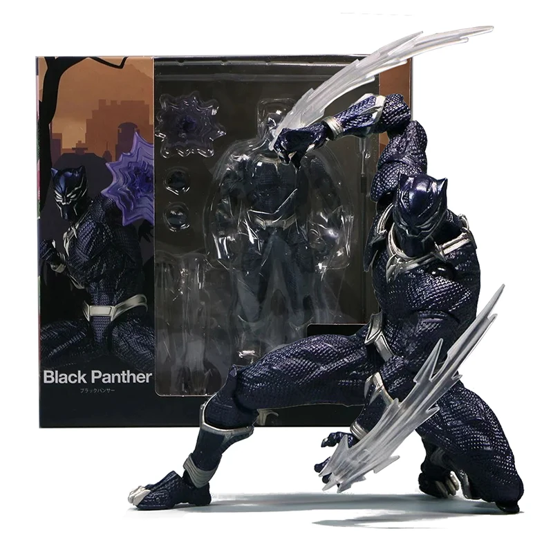 S Black Panther Action Figure Deadpool Venom Model Marvel King Of Wakanda Black Panther T Challa Toys