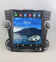 12 1 tesla style vertical screen octa core android 9 car stereo multimedia player for toyota highlander kluger 2008 2013