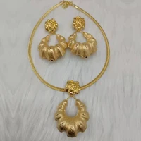 big earrings necklace jewelry set for women gold color dangle earrings fashion jewelry for dubai african wedding daily gifts