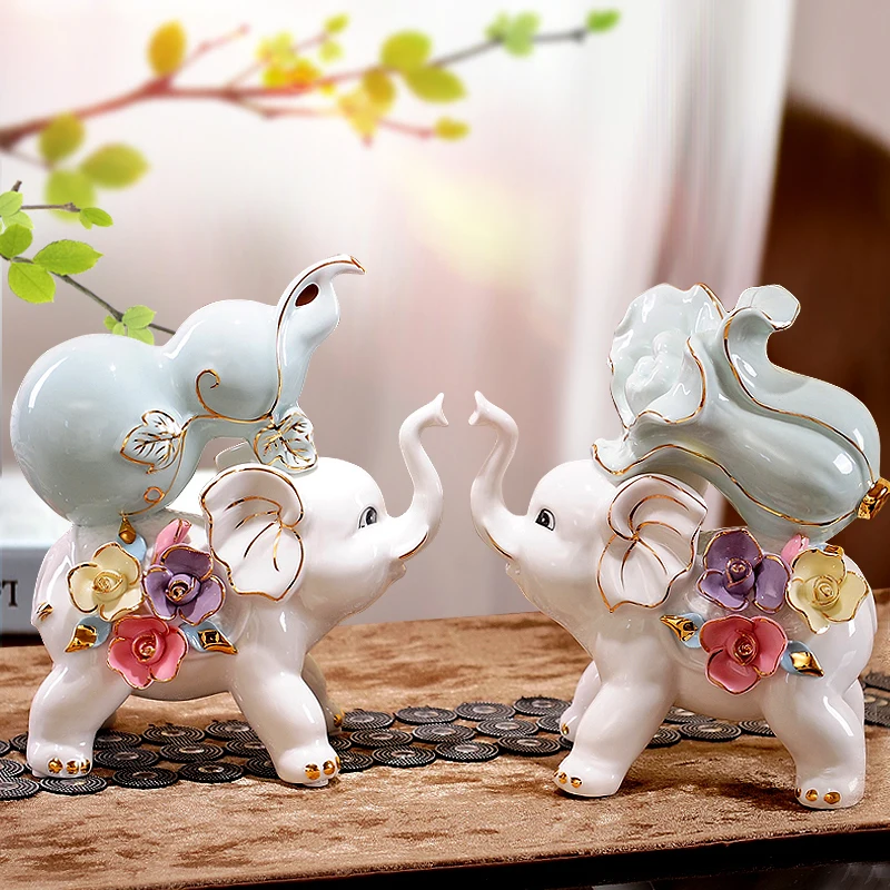 

Home Personality Indoor Bedroom Decoration Creative TV Wine Cabinet Decoration European Elephant Living Room Ornaments