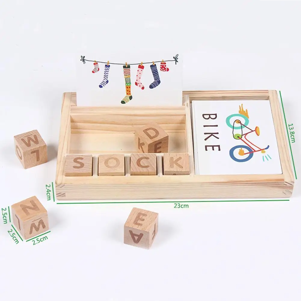 

Matching Letter Game Words Learning Spelling Wooden Toys Aids Motessori Education Gift Kindergarten Preschool Teaching B8a3