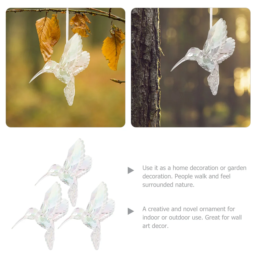 3 шт. украшения для рождественской елки с птицами акриловый кулон украшение в