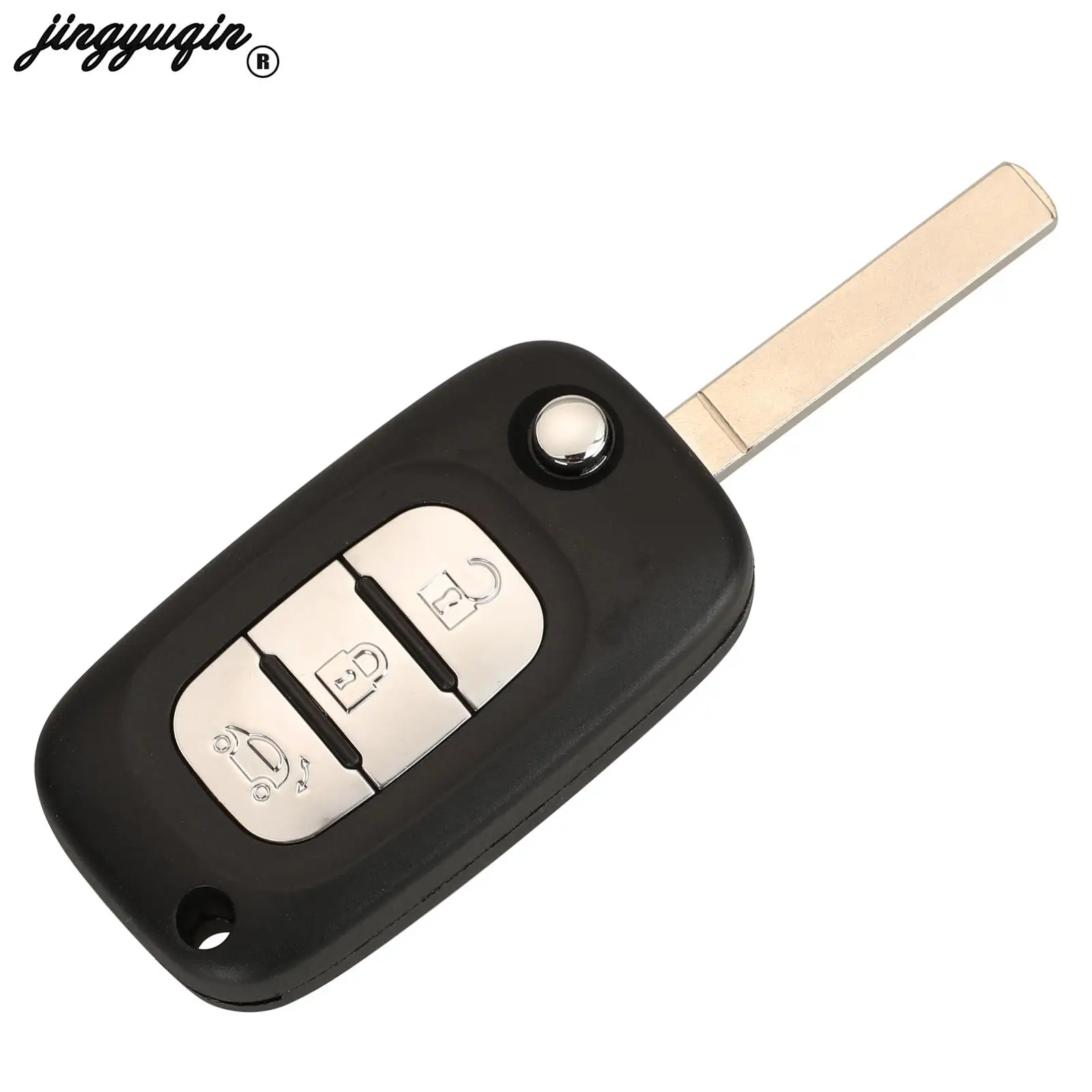 

Jingyuqin 3/4 кнопки для Benz Smart Fortwo 453 Forfour 2015 2016 2017, флип-чехол для дистанционного ключа автомобиля, брелок с необрезанным лезвием, замена
