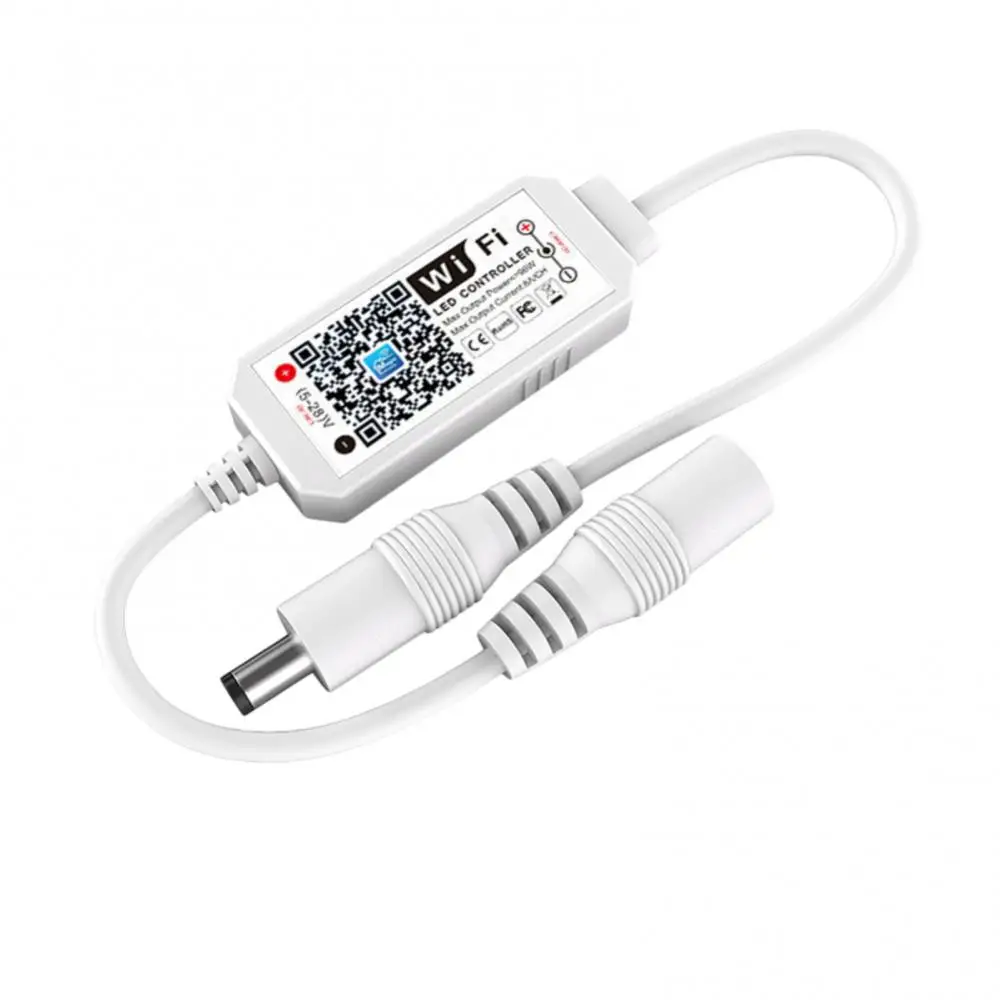 

Led Controller 5v 12v 24v Mini Led Strip Switch Single Color Dimming Support Amazon Alexa Google Assistant Wifi Ir Controller