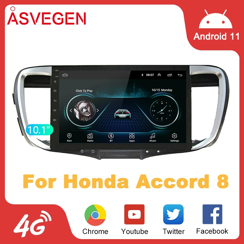 

Android 11 Car Stereo For Honda Accord 8 With CarPlay Touchscreen FM Radio GPS Navigation Automotive Multimedia Bluetooth Screen