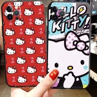 hello kitty cute phone cases for iphone 11 12 pro max 6s 7 8 plus xs max 12 13 mini x xr se 2020 carcasa coque soft tpu