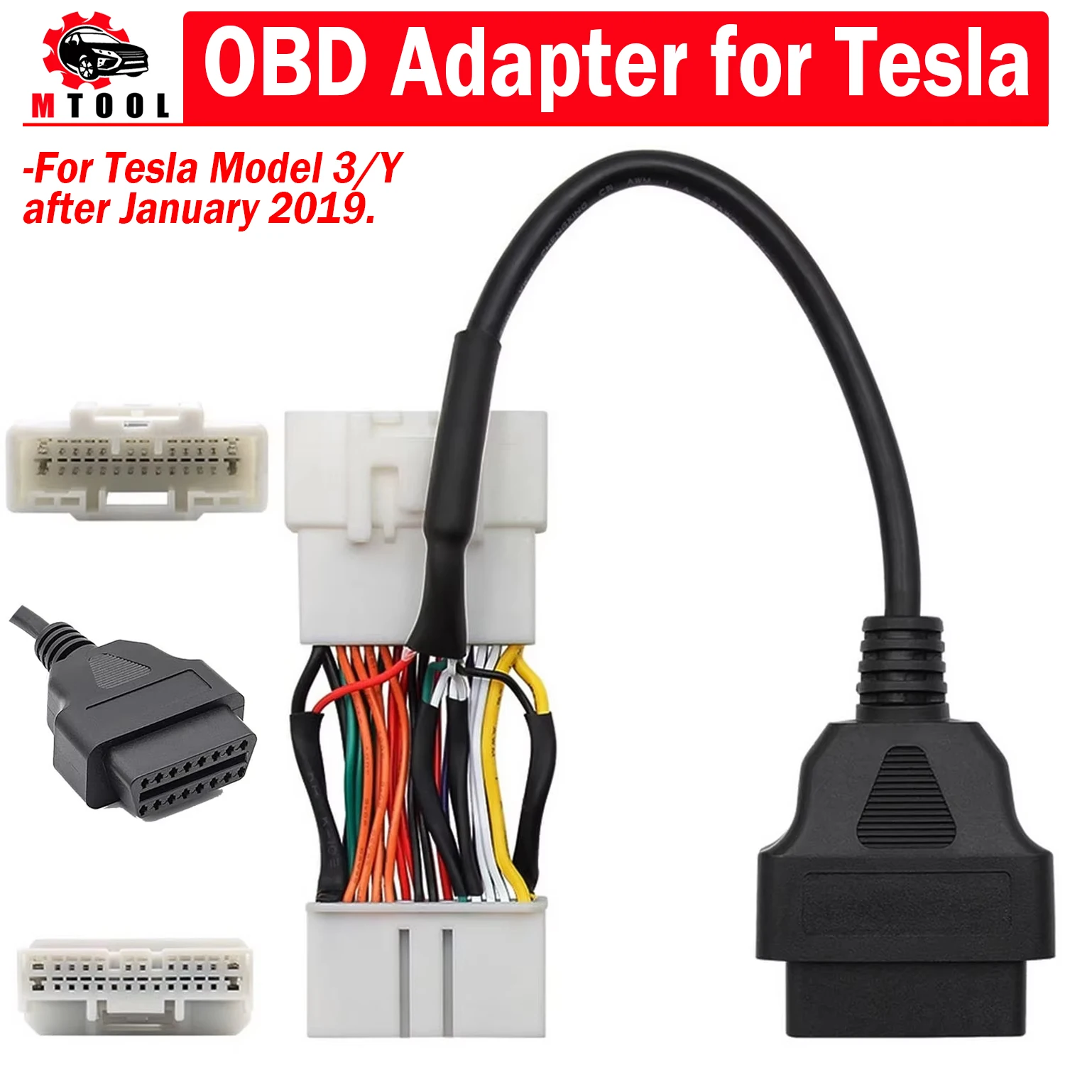 

Адаптер OBD для Tesla Model 3/Y 3 Y OBD2, Диагностический кабель для сканирования моей модели Tesla, электронный кабель для нового энергетического автомобиля