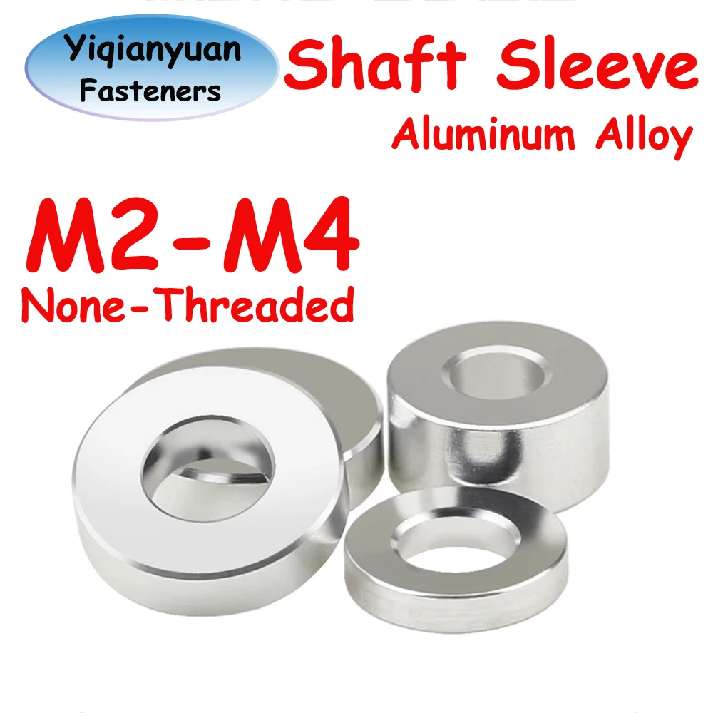 

Yiqianyuan Втулки вала M2 M2.5 M3 M4 Плоская шайба из алюминиевого сплава Прокладка Втулка без резьбы Проставка для части модели Rc