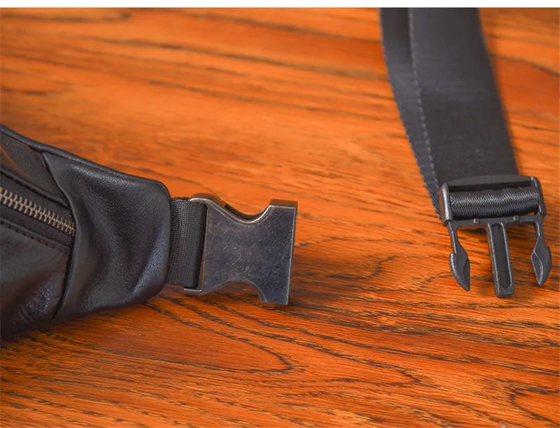 PNDME simple casual top layer cowhide men black large breast bag daily outdoor soft cowhide youth multiple pockets crossbody bag