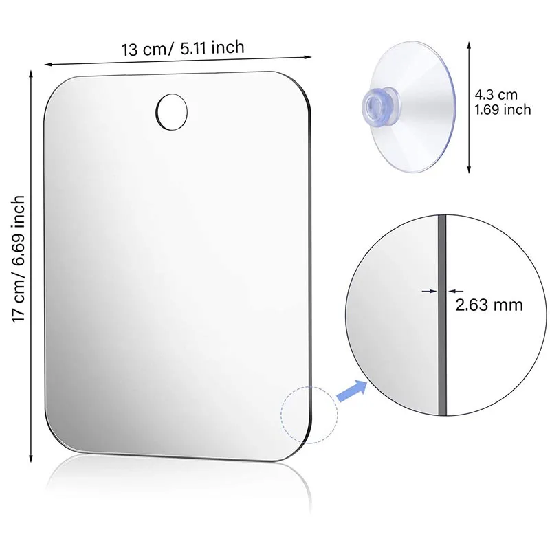 

Портативное акриловое зеркало для бритья TY062