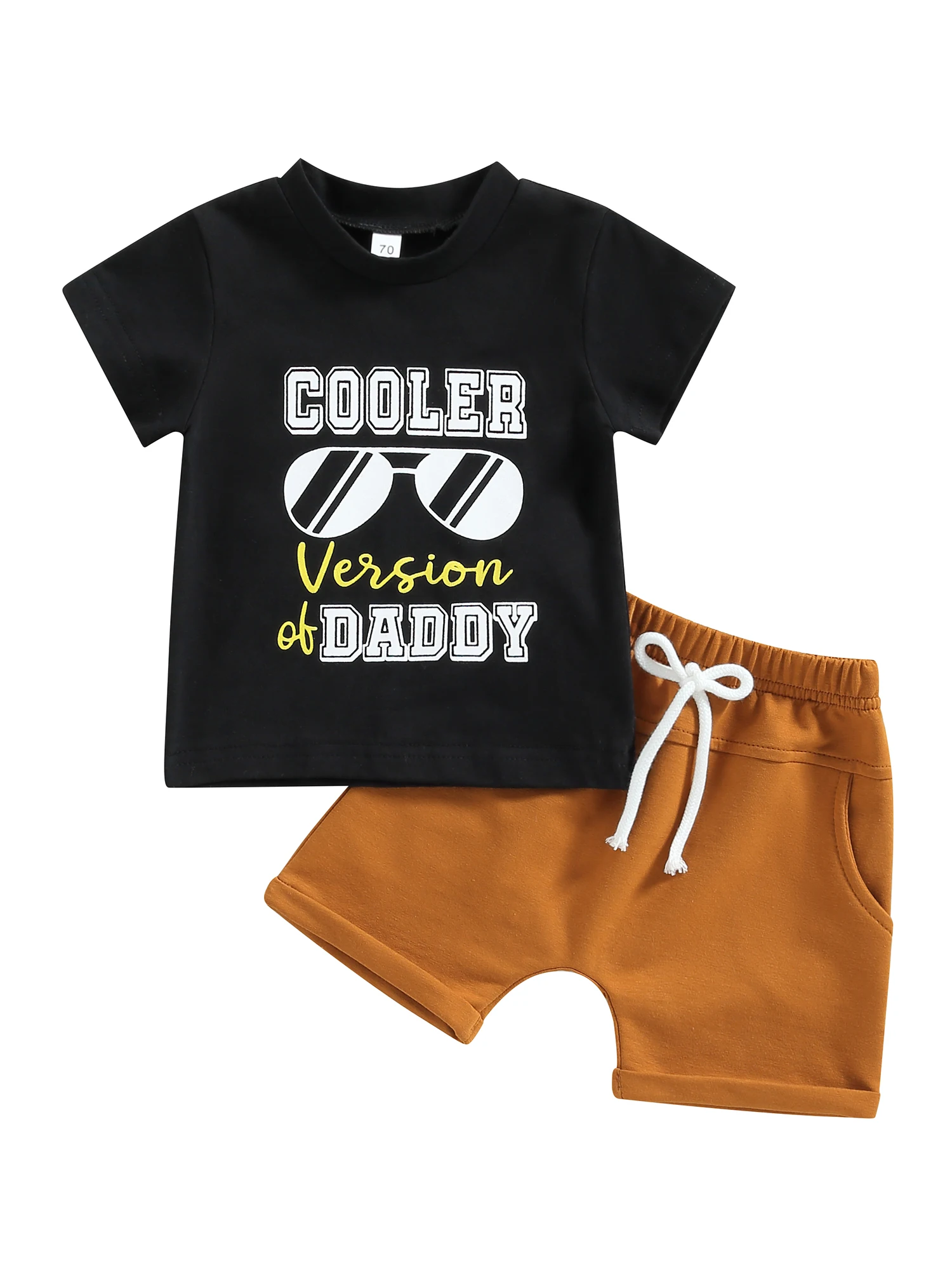 

Летний костюм для мальчиков, футболка и шорты с кулиской, наряды на День отца