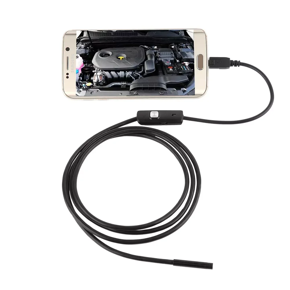 

Waterproof 720P HD 7mm Lens Inspection Pipe 1m Endoscope Mini USB Camera Snake Tube with 6 LEDs Borescope For Android Phone PC