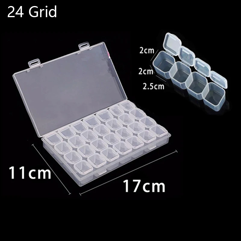 Инструменты для алмазной живописи пластиковый ящик хранения 28 и 32 ячеек
