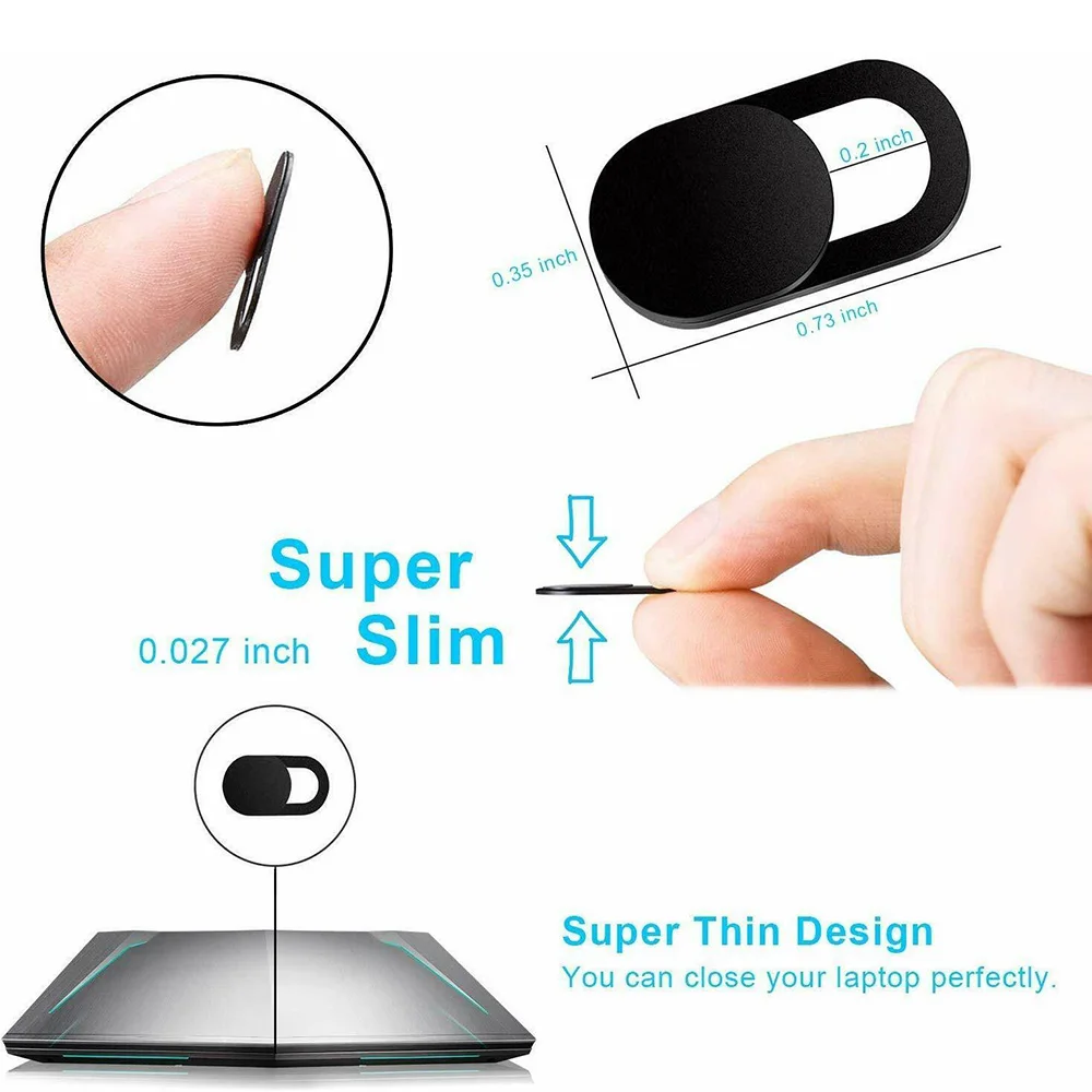 

For IMac Webcam Laptop Cap Desktops Smartphones Black Plastic Security