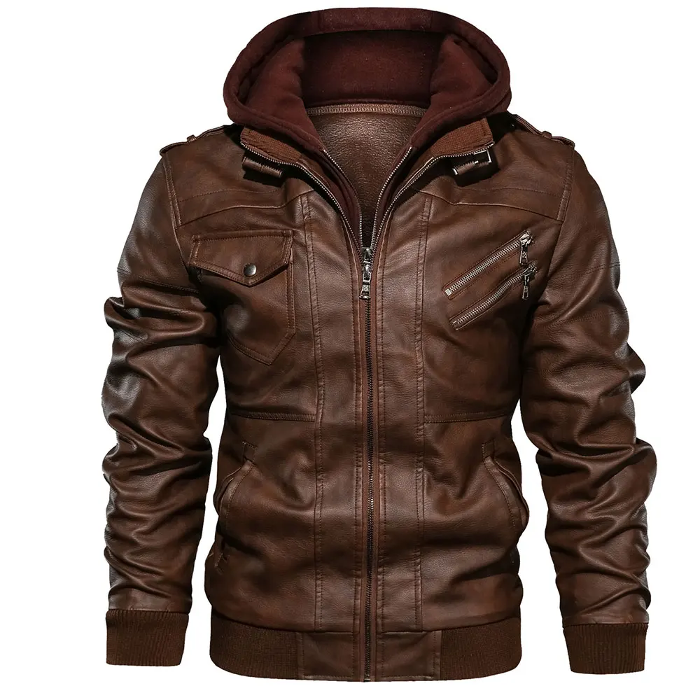 Men's Leather Jackets Autumn New Casual Motorcycle PU Jacket Leather Coats European size Jackets Drop Shipping