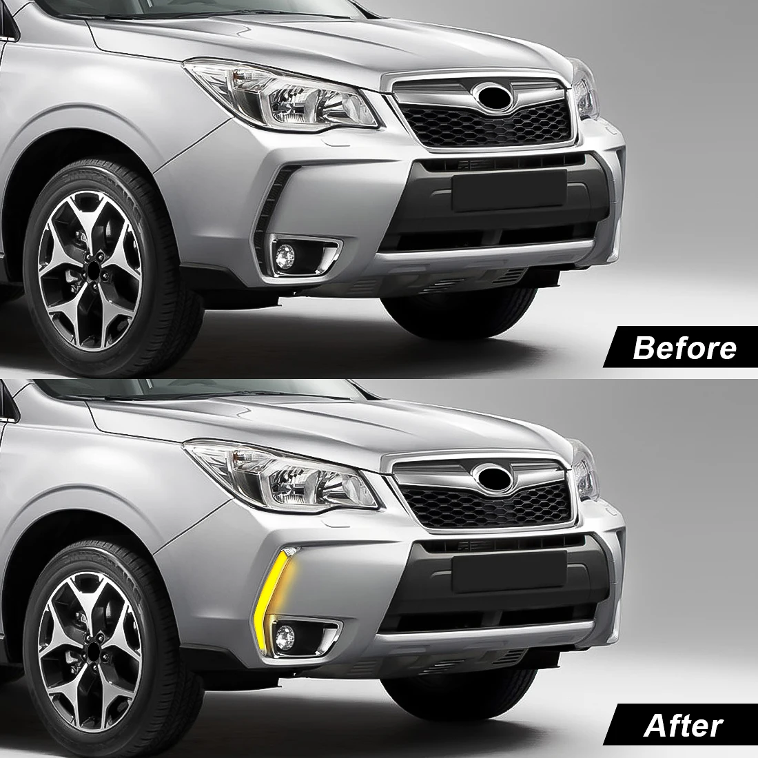 Ходовые огни дневного света Subaru Forester 2013-2015 Модель ABS Светодиодный материал