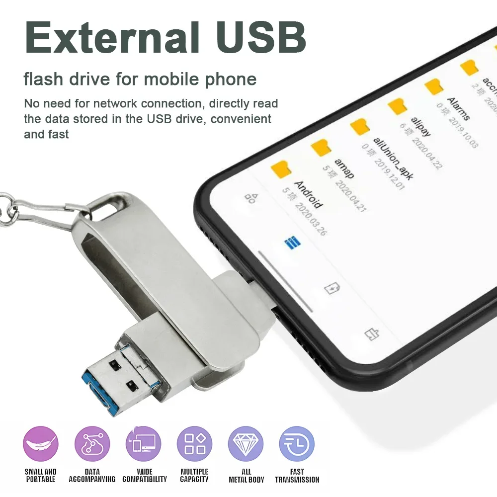 НОВЫЙ высокоскоростной USB-флешка 3 в 1 TYPE-C Pen Drive 128 ГБ 64 32 16 8 Флешка USB3.0