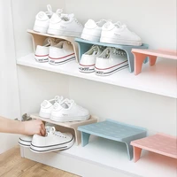 household double layer shoe storage rack plastic one piece multi functional shoe rack saves space and simple shoes holder