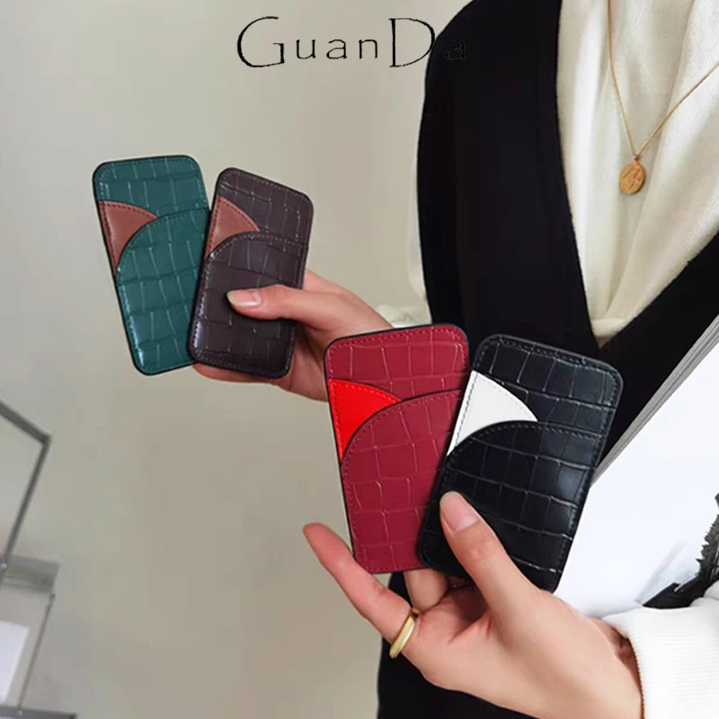 Винтажный держатель для карт из натуральной кожи крокодиловая кожа ретро модная