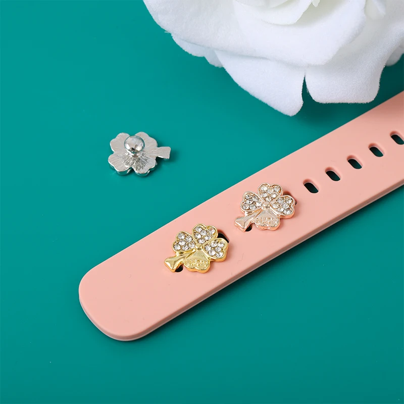 1 шт. декоративные подвески для ремешка Apple Watch силиконовый блестящий браслет