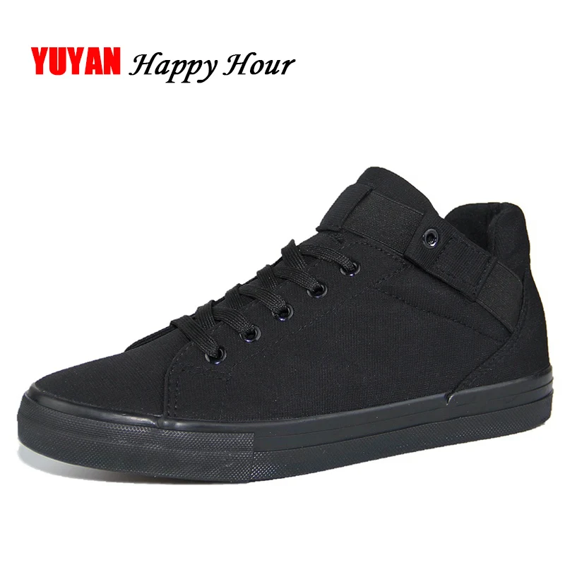 

New Arrival Spring Summer Canvas Shoes Men Flat Heel Black Shoes Male Footwear High Quality Brand Casual Shoes Black ZH1841