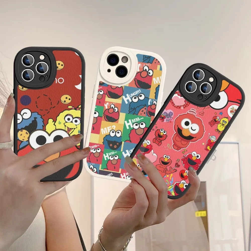 Жесткий кожаный чехол печенье монстр для iPhone 15 14 13 12 Mini 11 Pro Max Xs X Xr 7 8 Plus Fundas