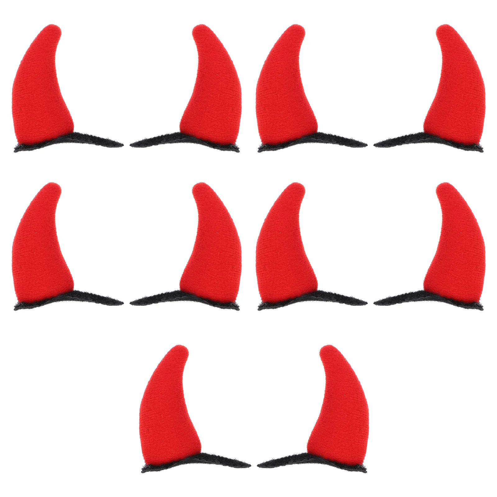 

10 Pcs Demon Horn Hairpin Festival Goth Girl Clothes Halloween Polyester Child Costumes
