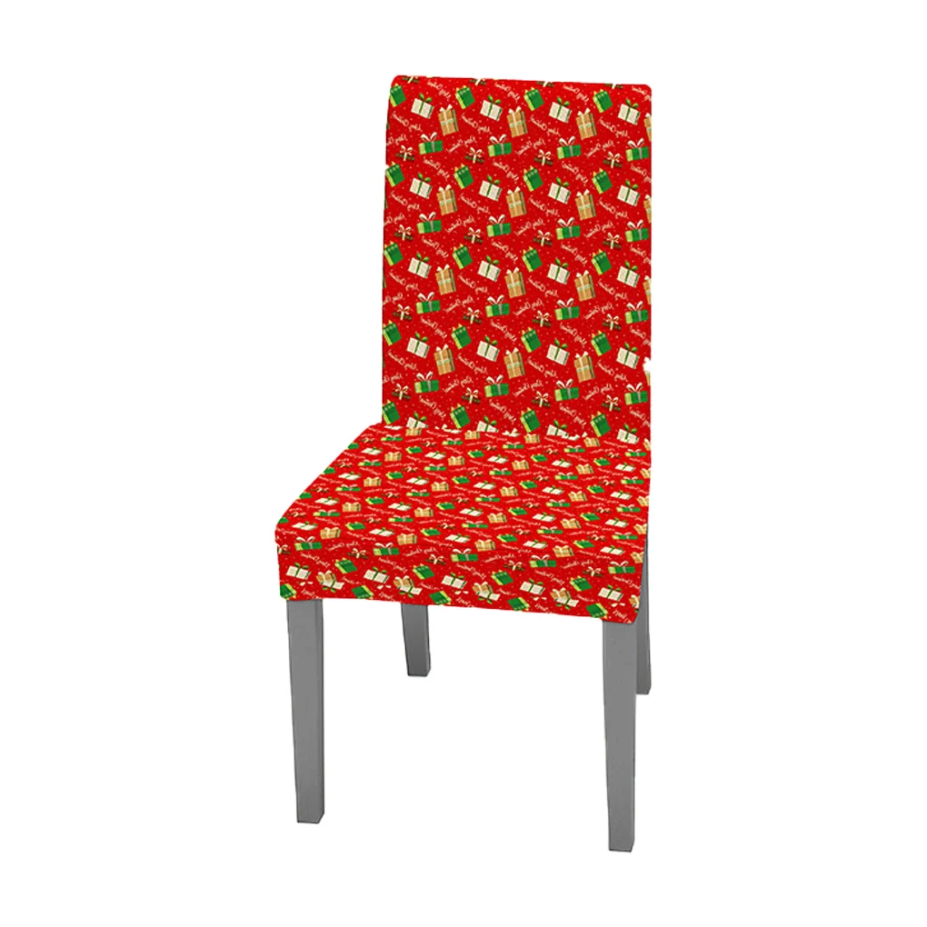 

1 Рождественский тематический Чехол для стула, эластичный чехол для обеденного стола, чехол для стула для рождественской вечеринки, столово...