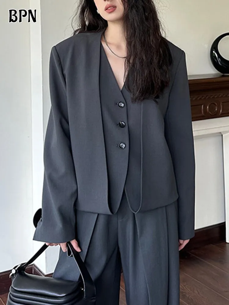 Женский Однобортный блейзер с V-образным