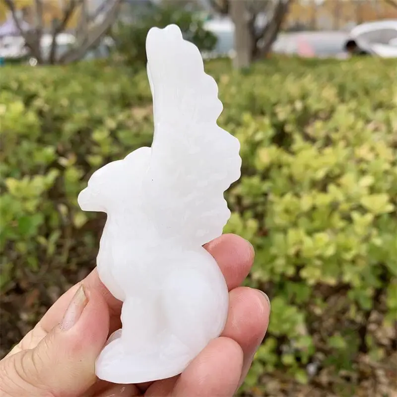 Натуральный мраморный нефритовый грифон резьба милое украшение для дома Рейки