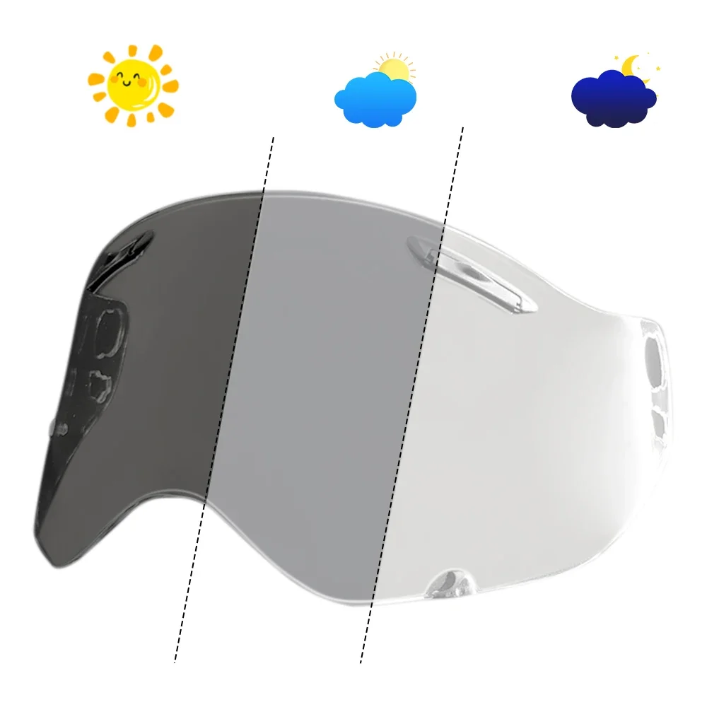 Фотохромный козырек для шлема анти-УФ-защитный ПК хромический дымчатый темный