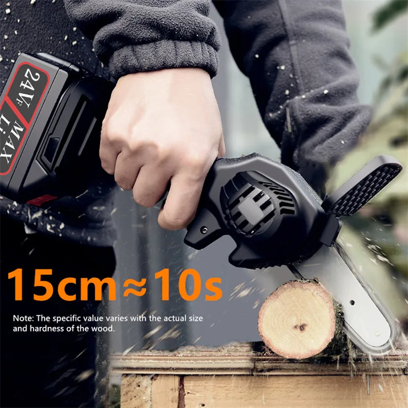 

4/6inches Removable Mini Pruning Electric Chainsaw With Lithium Battery Woodworking Pruning One-handed Saw Garden Tools Dropship