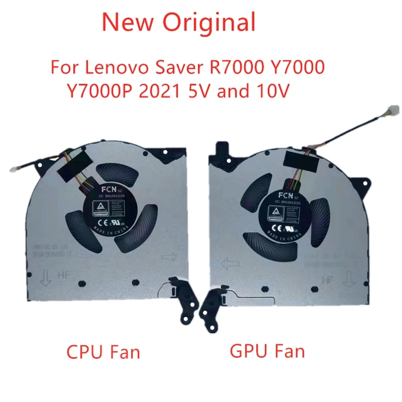 

New Original Laptop CPU GPU Cooling Fan For Lenovo Saver R7000 Y7000 Y7000P 2021 5V and 10V fans
