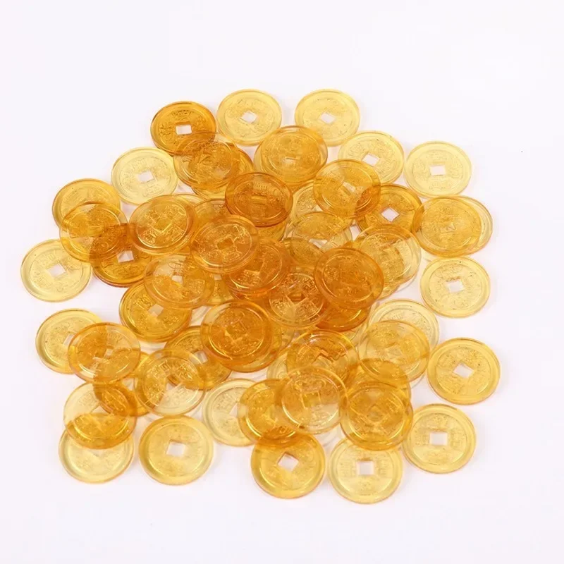 10 шт./лот фэн-шуй хрустальная монета деньги удача богатство китайская украшение