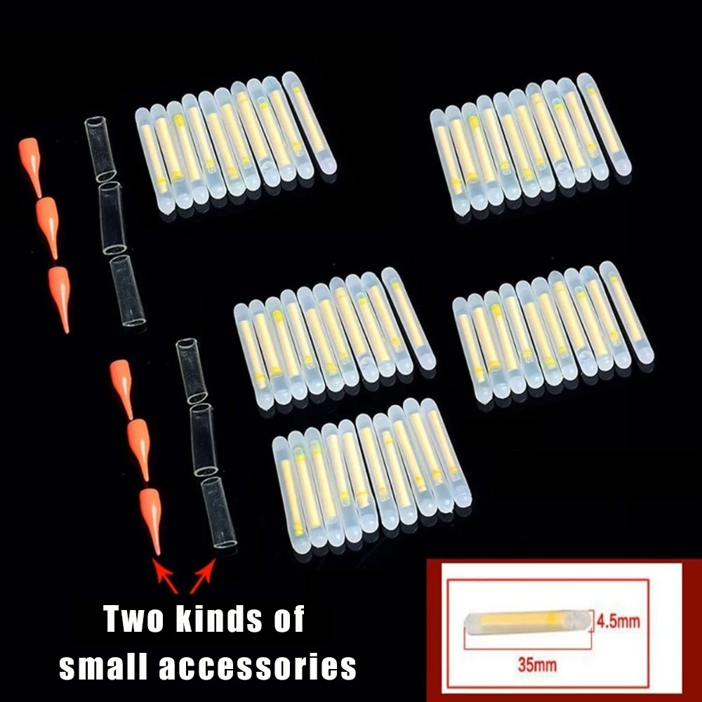 Фото 15pcs Fluorescent Night Dark Glow glowing All Fishing for floats Accessories pesca boya lighted bobber lightstick bite indicator №2