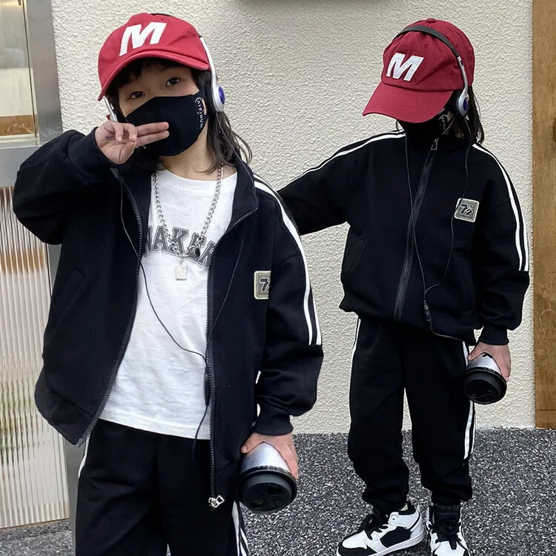 Детский спортивный костюм из двух предметов повседневная куртка на молнии и