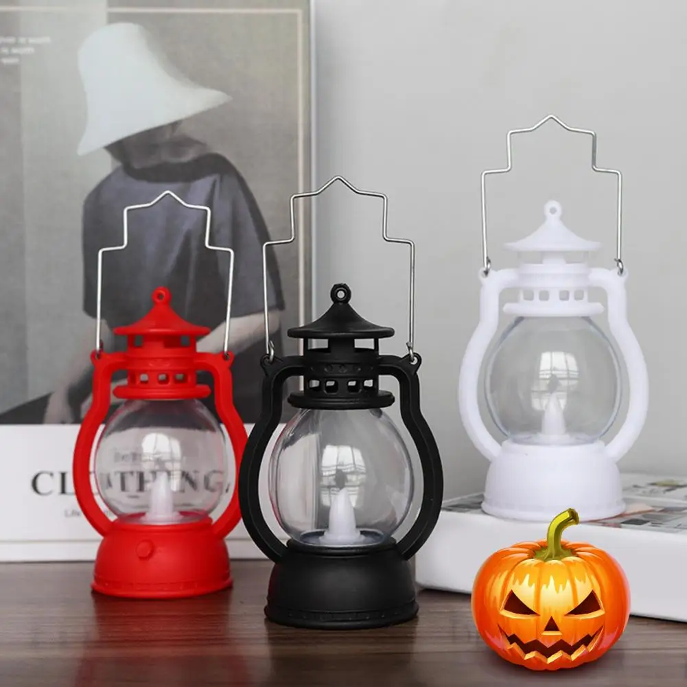 

Halloween Lamp LED Candle Light Hanging Lamp Vintage Smiling Face Pumpkin Lantern Party Decor Halloween Club Bar Decor Supplies