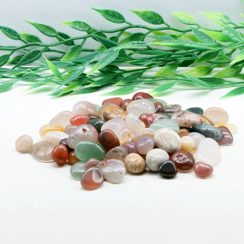 

9-15mm 100g Nature Agate Gravel Specimen Size Irregular Tumbled Stones Reiki Healing Crystal Mineral Aquarium Home Decor