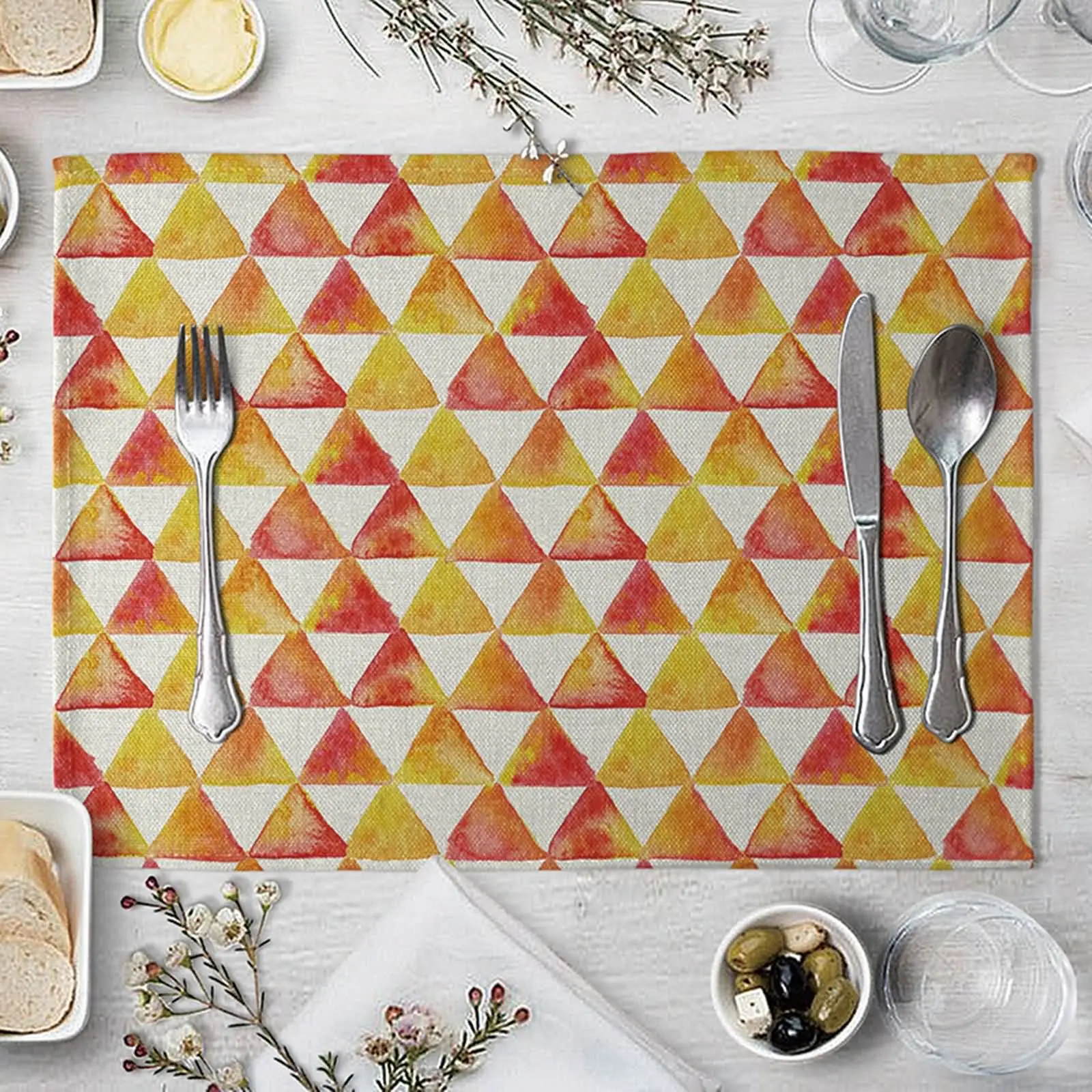 

Столовые приборы для помещений, моющиеся красные и желтые салфетки, салфетки ко Дню Святого Валентина, квадратные приборы для обеденного ст...