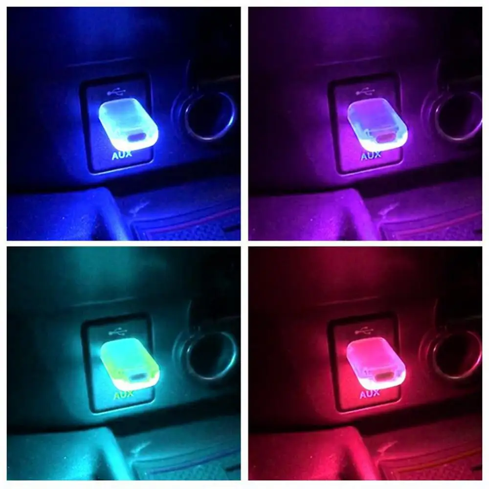 

Car Mini USB LED Light Touch Switch RGB Colorful Auto Interior Atmosphere Light Decoration PC Mobile Power Charging Small Lamps