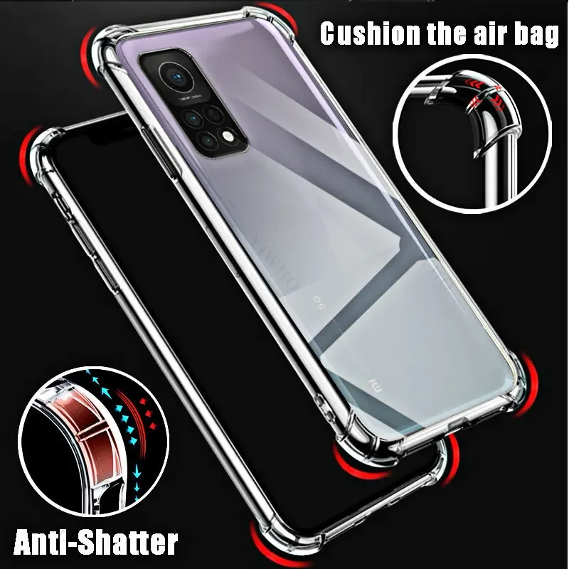 3 шт. прозрачный мягкий чехол для телефона Xiaomi Mi 10T Pro 5G TPU HD прозрачные чехлы Mi10TPro 5g