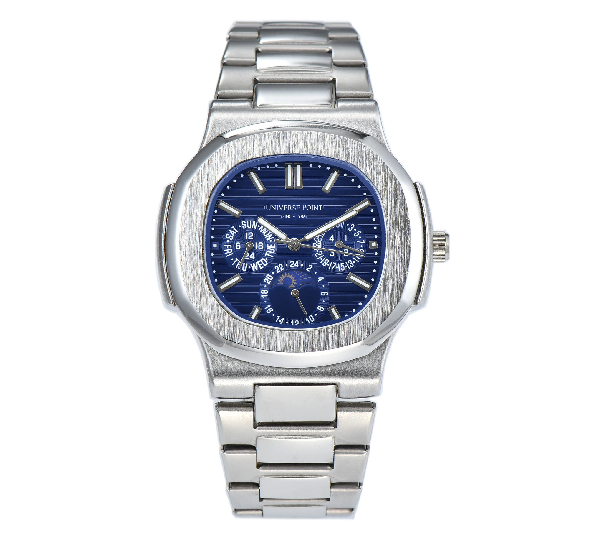 

Мужские кварцевые часы с кожаным ремешком, 42 мм