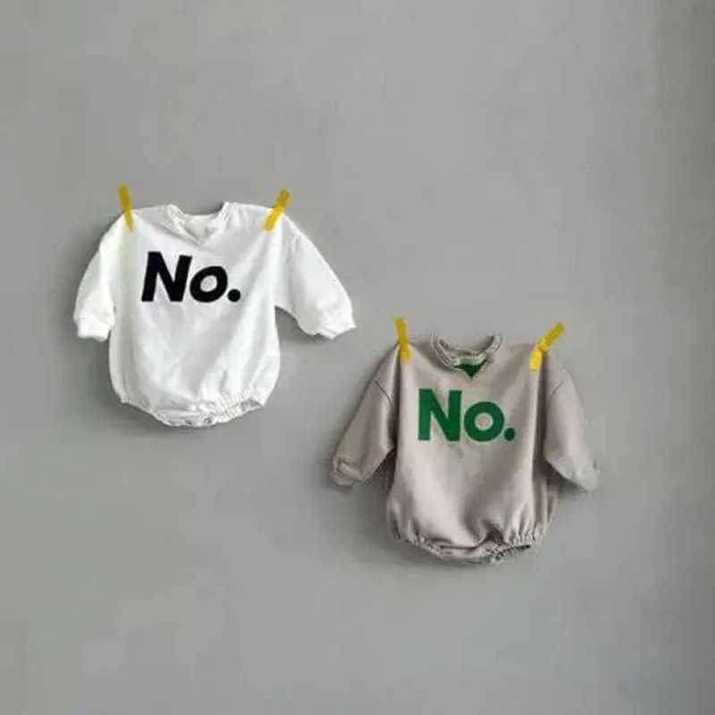 

baby romper Spring new printed baby round neck romper Korean single-breasted long-sleeve jumpsuit boy clothes