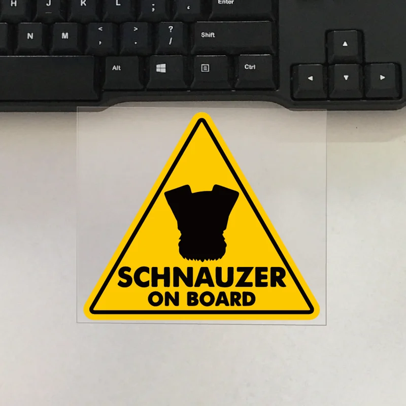 

Для шнауцера на доске с мультяшным граффити треугольная наклейка с изображением знаков водонепроницаемый светоотражающий задний корпус