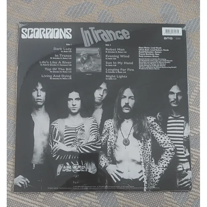 Фото Оригинальная виниловая пластинка Scorpions In Trance Clear Glue для всех стандартных проигрывателей. №3