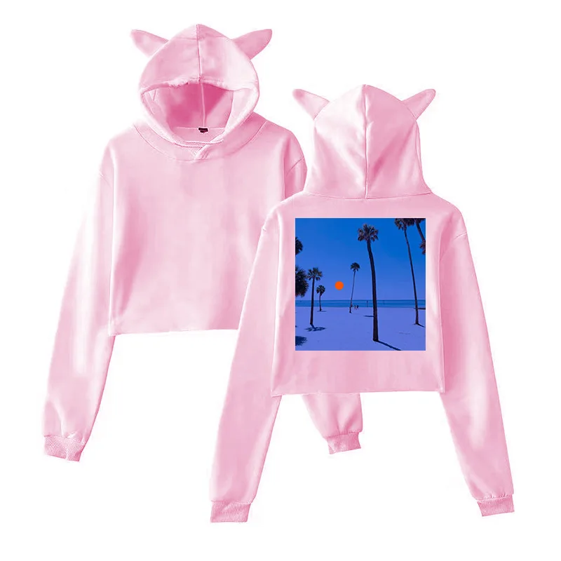 

Fashion Harajuku Sweatshirt Streetwear Tokyo Women Moletom Scenery Printing Crop Top Hoodies Harajuku Kpop Clothes for Girls