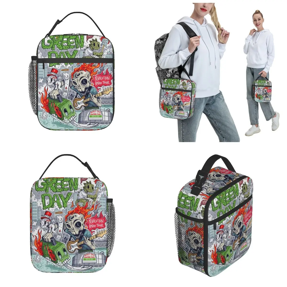 Green Day Rock Band Tour 2024 аксессуары изолированная сумка-тоут для ланча путешествий